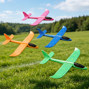Foam Hand Thrown Gliding Airplane Model Random Color Outdoor Toy For Kids 8 To 13 Years - Product Image 2