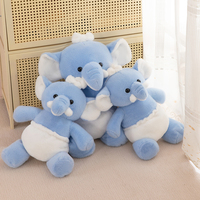 Usine En Gros Mignon Doux Grand Bébé Éléphant En Peluche Poupée Jouet Laine Tissu Animaux Jouets Rempli PP Coton Bon Design Lavé À La Main
