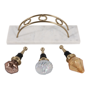 Set da Barman con Base in Marmo, Utensili da Bar in Acciaio Inox, Accessori per Cocktail per Set Bar Domestico - Product Image 4
