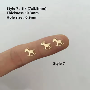 จี้ทอง 14K ชุบทองคำแท้ รุ่นลิมิเต็ดซีรีส์ฤดูหนาว ลายเกล็ดหิมะ โคลเวอร์ และต้นไม้แห่งชีวิต สำหรับทำเครื่องประดับถาวรในเทศกาลคริสต์มาส - Product Image 2