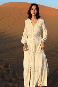 Scenic Destination Maxi Dress - Red Tourism Beach Wear con un diseño favorecedor Slim-Fit para <span class=keywords><strong>vacaciones</strong></span> en el desierto - Product Image 4