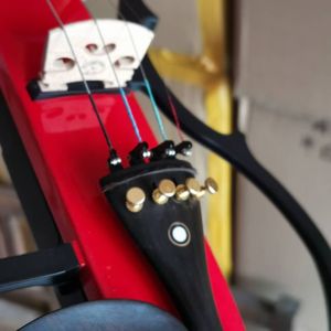 Violín Electrónico de Bajo <span class=keywords><strong>Precio</strong></span> en Oferta con Arco de Madera de Brasil, Tapa de Abeto, Fondo/Lados de Arce - Colorido, Eléctrico, Alta Calidad, Venta al por Mayor - Product Image 4