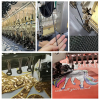 Écusson à paillettes personnalisé bricolage Écusson de broderie fer sur paillettes Double face Écussons brodés