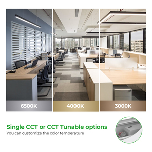 CGT Stock 40W 3CCT 1.2m Modern Black White Pendant <strong>Lighting</strong> Suspended Surface Mounted Lamp <strong>Office</strong> Indoor Led Linear <strong>Light</strong> - Product Image 2