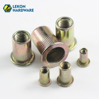Rivets aveugles à tête plate en acier inoxydable LEKON SS316 M3-M12, rivets filetés pour tôles, fournisseur