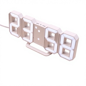 Réveil LED, horloge de table de bureau, montre numérique, horloge murale LED, affichage 24 heures, horloge de bureau 3D murale M571 - Product Image 1