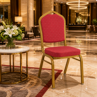 Chaises de salle à manger d'hôtel pas chères, empilables, avec coussins en tissu, design moderne pour mariages et banquets, utilisation intérieure/extérieure