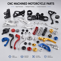 Pièces de moto en aluminium usinées CNC 5 axes : levier de frein, repose-pieds, pince de guidon – Fabrication OEM industrielle sur mesure