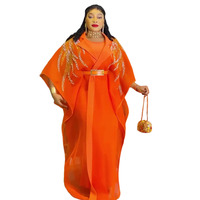 Robe de soirée élégante pour femme, deux pièces, avec strass, taille plus