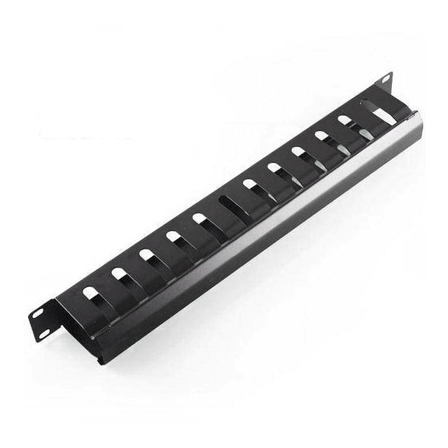 XXD OEM All Metal 19 Inch Cable Manager Horizontal Rack Mount Organizer 1U 12 Big Slots Cable Management manageability cables