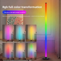 Nueva Lámpara de Pie Modular RGB con Cambio de Color, Luz Ambiental LED Modular de Tres Secciones Activada por Sonido, Luz de Ritmo Musical para Esquinas
