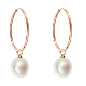 2025 Nueva joyería fina de alta calidad, joyería de plata de ley 925, pendientes de aro de gota de perla grande chapados en oro de 18 quilates para mujer - Product Image 6