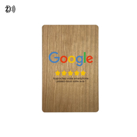 Logo personnalisé gravé au laser QR Code NTAG213 support de carte d'examen Google en bois NFC Google Review Cards