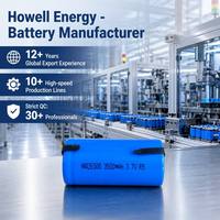 Batterie LiFePO4 à semi-conducteurs haute capacité 3,7 V 1000 mAh HW26500 avec languettes à souder pour lampe torche et batterie externe, 1000 cycles