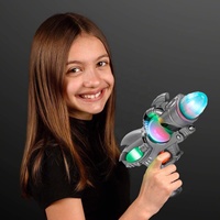 Pistol Mainan Luar Angkasa Elektrik dengan Lampu LED Berkedip dan Suara Laser untuk Bermain Peran Alien Blaster Pistol untuk Petualangan Sci-Fi