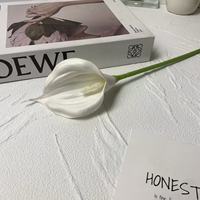 Bunga Calla Lily Mini EVA Lembut, Bunga Plastik Realistis, Tangkai Bunga Plastik, Dekorasi Buket Pernikahan Wabi-Sabi