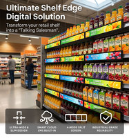Écran LCD extensible pour supermarché, écran publicitaire Android pour magasin de détail, affichage sur le bord des étagères en intérieur