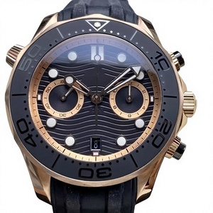 Reloj Mecánico de Lujo, Super Calidad, Resistente al Agua, 44mm, N1 Factory, Movimiento 9900, Oro Rosa, Cerámica Negra, Cronógrafo, 300m - Product Image 1