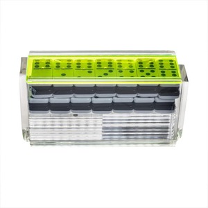 Boîte de rangement pour dominos en acrylique premium, transparente, pour jeu de dominos standard - Product Image 5