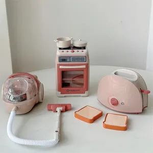 Elektrikli süpürge makinesi çocuk eğitici oyuncak ev aletleri oyuncak çocuklar ışıkları ve sesler ile Set oyna Pretend