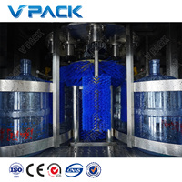 Ligne de production de remplissage d'eau pure, machine de remplissage d'eau en fût de 20 litres, usine d'embouteillage, ligne de remplissage d'eau de 5 gallons 1000BPH