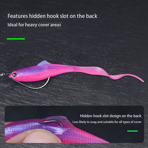 Señuelos de Pesca Artificiales con Cola Rizada y Rayas Blancas Irritables para Pesca de Lubina, Lucio, Pez Mandarín, Pez Negro, Pesca Salvaje - Product Image 4