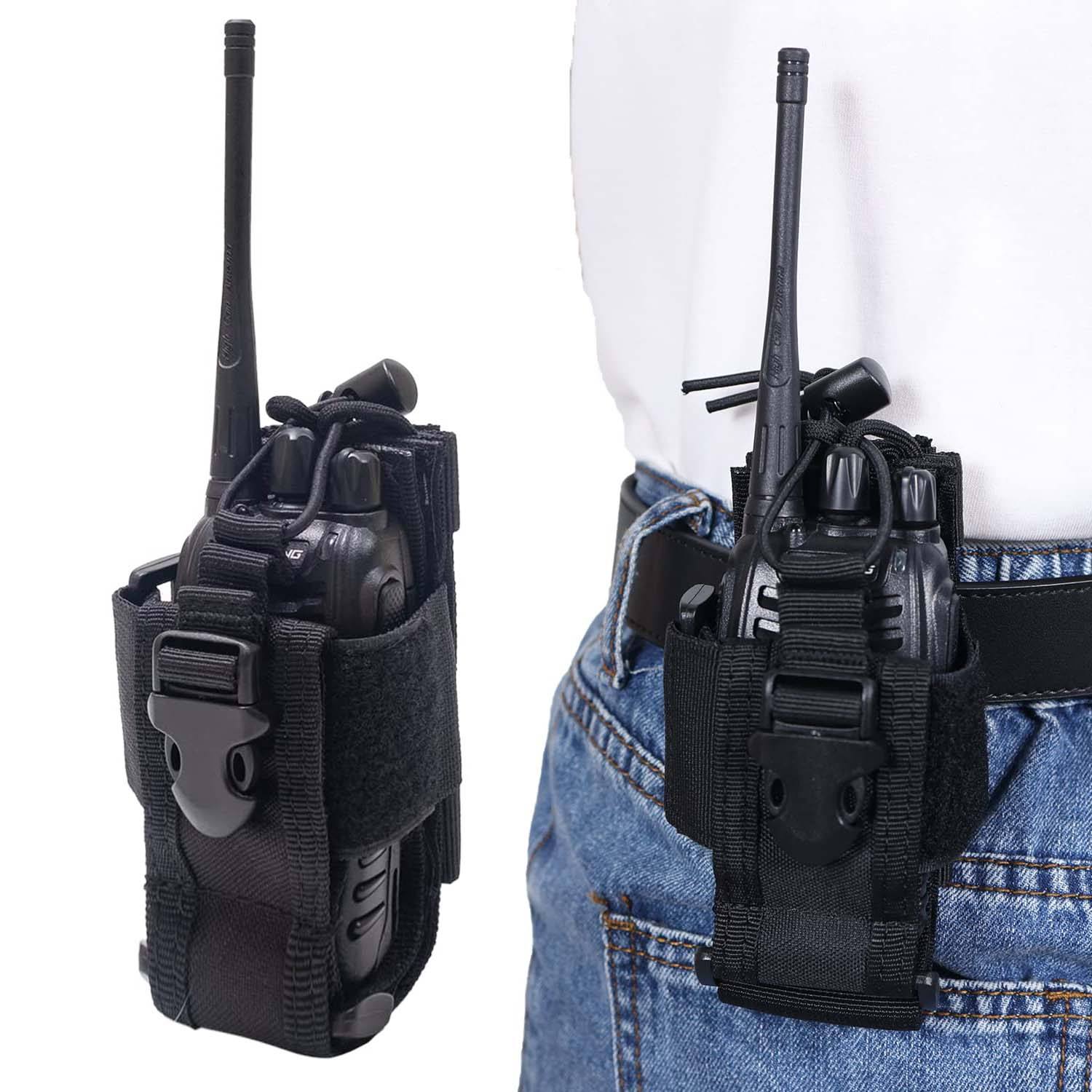 Custodia Per Walkie Talkie In Nylon - Fondina Portatile Con Sistema MOLLE Per Escursionismo E Outdoor - Foto 2