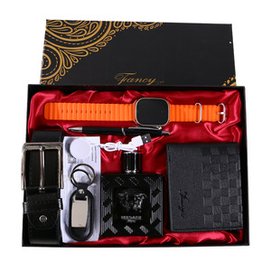 Fancy Men's <b>Gift</b> <b>Set</b> With Watch Wallet Perfume Keychain Belt Business Present For Father's Day - Product Image 3