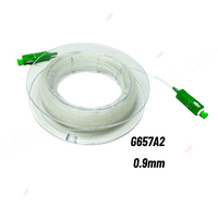 Cable de Fibra Óptica Transparente CaiLi FTTH de 0.9mm G657A2 SCUPC, Cable Óptico Invisible, Rendimiento Óptimo de Red WiFi 5G, 1 Año de Garantía