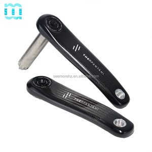 SeeMore 330g 碳纤维公路 BMX 自行车曲柄 EASTON 110bcd 钛合金 24mm 轴头 超轻碳纤维公路自行车曲柄臂套装 - Product Image 2