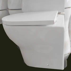 Combo de inodoro y bidé manual Chau Toalet con asiento de plástico para hotel, cisterna de cerámica opaca de color amarillo. - Product Image 6