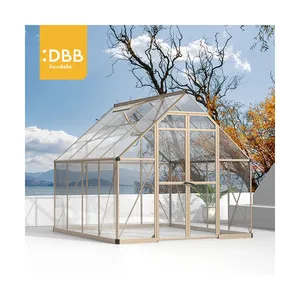 8x8 Ft Hochwertiges Aluminium-Innen gewächshaus Custom Polycarbonat beschichteter Pfeil-Gartens chuppen