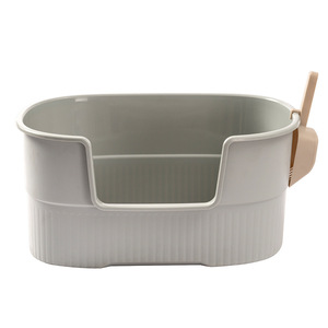 Kuai Pai <b>extra</b>-<b>large</b> semi-enclosed cat litter <b>box</b>, anti-sand, multi-feed cat litter <b>box</b>, cat cleaning supplies, splash-proof. - Product Image 2
