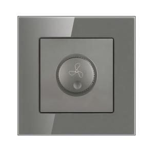 Cable TV Wall Socket 86x86mm White/<b>Black</b>/Gray Tempered Crystal Glass <b>Touch</b> Panel Universal TV Cable Interface - Product Image 1