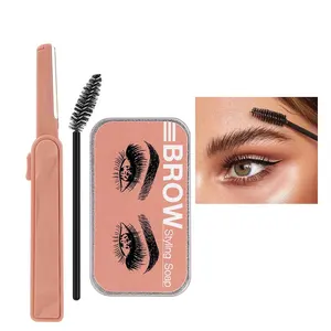OEM Private Label EyeBrow Soap Kit Eye Brow Trimmer Brush Long Lastin Waterproof Smudge Proof Natural Eye Brow Styling Soap Set