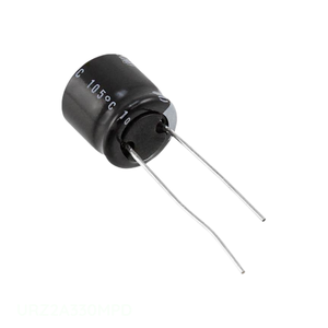 ตัวเก็บประจุแบบ Through Hole ยี่ห้อ Manufacturer Channel รุ่น CAP ALUM 33UF 20% 100V RADIAL TH 33 uF URZ2A330MPD - Product Image 1