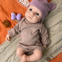 Poupée Reborn Réaliste OEM d'Usine 18 pouces LouLou à Bouche Ouverte, Cheveux Personnalisables, Poupée Compagnon en Silicone Souple, Anatomiquement Correcte, Cadeau