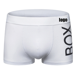 공장 주문 도매 통기성 면 부드러운 남성 복서 반바지 편안한 복서 남성용 화이트 블랙 남성 팬티 복서 - Product Image 5