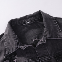 Blousons en jean pour hommes, 100% coton, déchirés et délavés, style vintage, nouvelle collection, design de créateur, technologie Stone Wash, ODM, vente en gros à faible MOQ