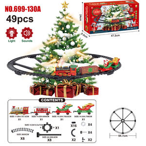 Juego de <span class=keywords><strong>tren</strong></span> de Navidad colgante eléctrico <span class=keywords><strong>para</strong></span> niños, juguetes de plástico, pistas en el árbol de Navidad con luz de humo y sonido - Product Image 4