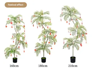 Planta Artificial de <span class=keywords><strong>Jacaranda</strong></span> de PVC, 1.6-2.1m, en Maceta, Decoración de Lujo para Interiores, Sala de Estar, Árbol Artificial, Graduación - Product Image 1