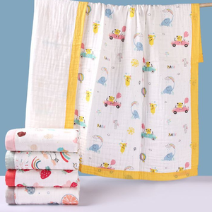 Toalla de Gasa Cuadrada de Algodón de Secado Rápido 110x110cm para Bebés Recién Nacidos, <span class=keywords><strong>Baño</strong></span>, Lavado de Cara, Paño para Eructos y Baberos Infantiles, Uso en <span class=keywords><strong>Baño</strong></span> y Dormitorio - Product Image 2