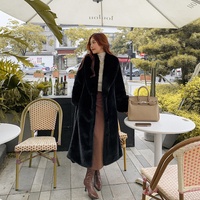 Manteau en fausse fourrure de vison blanc de luxe, haute qualité, très tendance automne-hiver, pour femme.