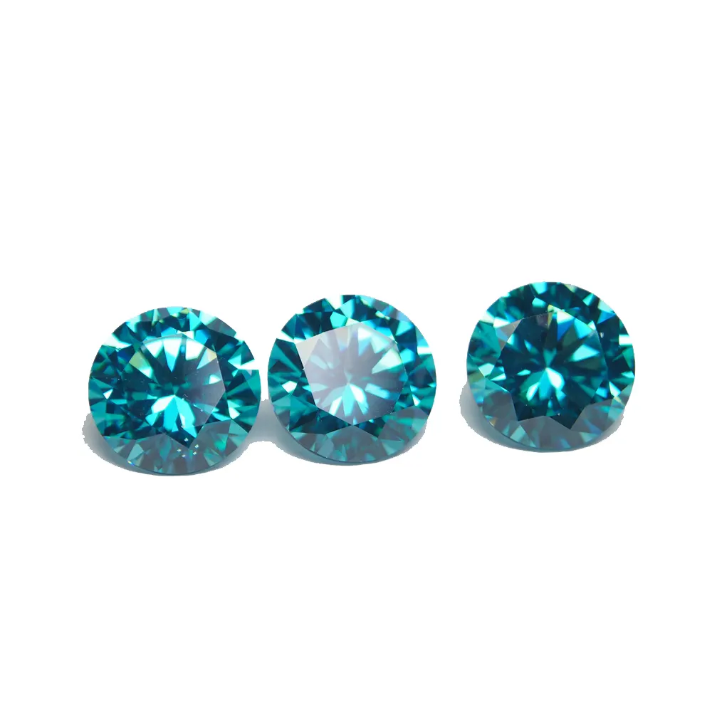 1000 pezzi 1 borsa taglio brillante rotondo da 1mm a 9mm verde menta zircone cubico sintetico CZ pietre preziose sciolte