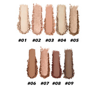 Palette de fards à paupières neuf couleurs, finition mate, Handaiyan, paillettes fines, tons terreux, multi-usages, palette de fards à paupières exclusive transfrontalière