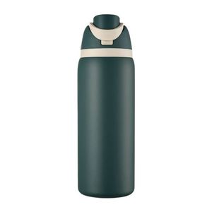 Vaso Térmico de Acero Inoxidable de Doble Pared de 32oz con Logotipo Personalizado, Recubrimiento en Polvo, Botella de Agua Deportiva al Vacío con Pajita - Product Image 3