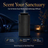 Diffuseur de parfum rechargeable USB pour voiture et maison, double mode, 30 ml, 3 niveaux, 12 h d'autonomie, sans eau, portable, désodorisant aromatique, OEM, faible MOQ