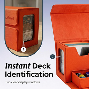 Boîte de rangement en gros pour cartes de jeu de société (CCG) et cartes à collectionner sportives, capacité <span class=keywords><strong>200</strong></span>+ cartes à double pochette - Product Image 6