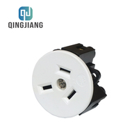 Prise standard australienne, panneau rond encastré, fixation par vis, certifiée SSA, accessoires de prise industrielle, connexion par vis, 250V10A