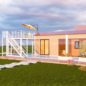 Casa prefabricada modular de 2 y 3 pisos, contenedor, dúplex, multifamiliar, prefabricada, para Portugal y Hungría - Product Image 3
